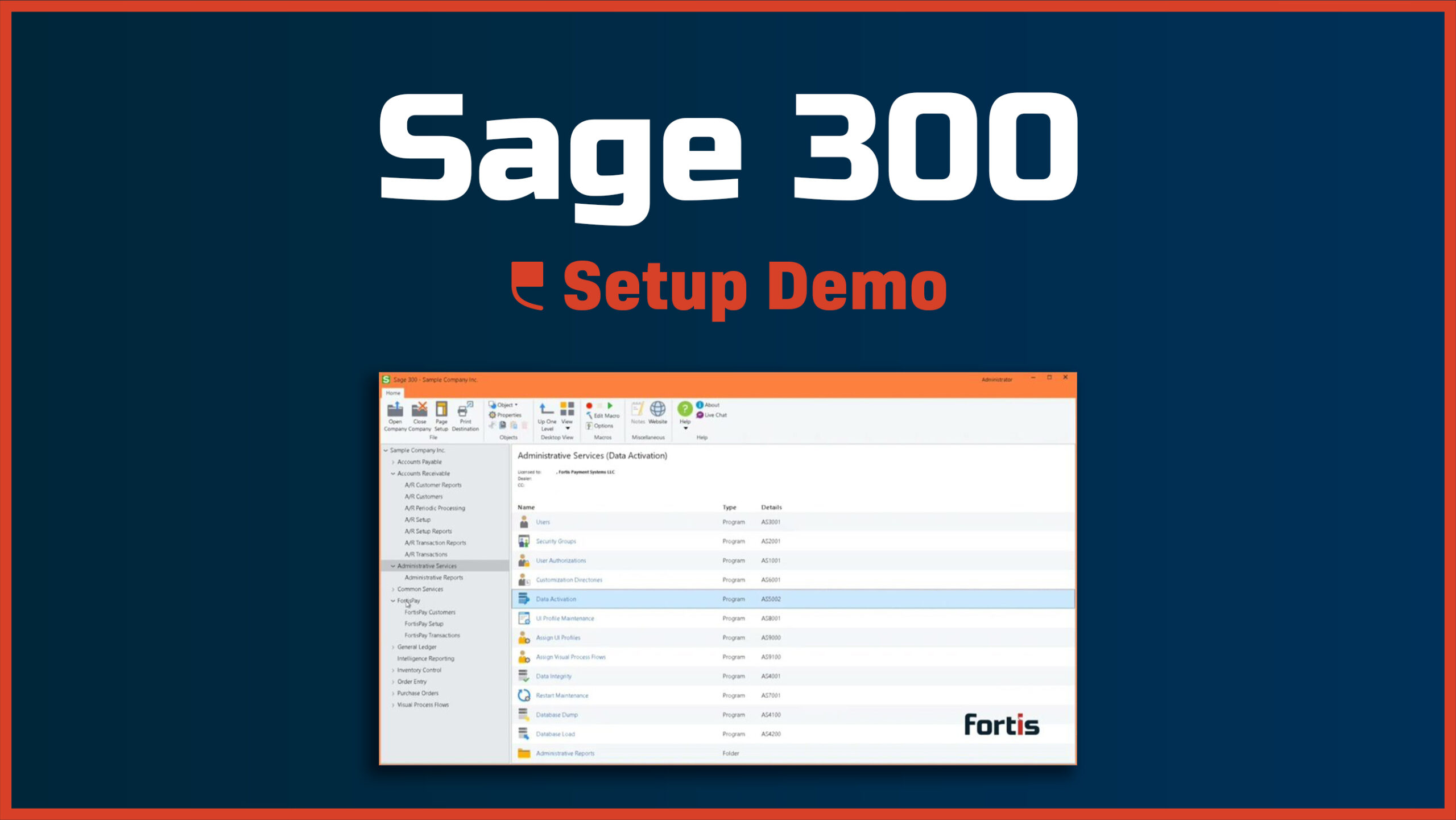 Sage 300 – Setup